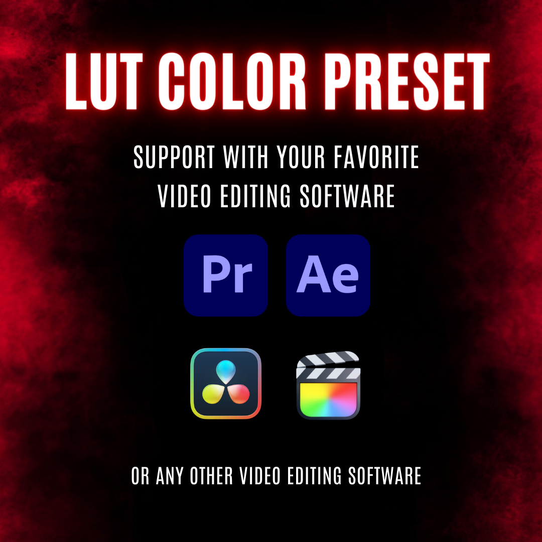 Supported Software for Cinematic Lut Color Preset Package
